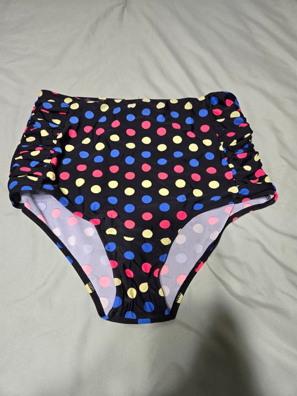 Unknown brand xxl women's multi-colored polka dot bikini bottoms